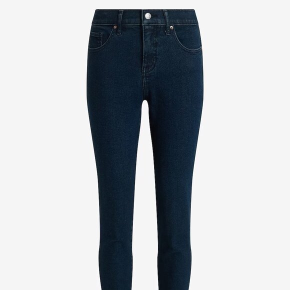 Mid Rise Dark Wash Skinny Jeans Express Size 6 - Picture 1 of 4